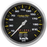 Autometer Carbon Fiber 5in. 0-225 KM/H (GPS) Speedometer Gauge thumbnail 2