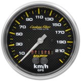 Autometer Carbon Fiber 5in. 0-225 KM/H (GPS) Speedometer Gauge thumbnail 3