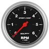 AutoMeter Sport-Comp 3-3/8in. 0-6K RPM In-Dash Tachometer Gauge thumbnail 6