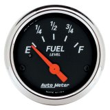 Autometer Designer Black 2-1/16in Black Fuel Level Gauge thumbnail 3