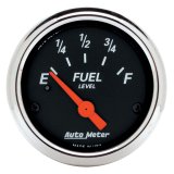 Autometer Designer Black 2-1/16in Black Fuel Level Gauge thumbnail 4