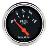 Autometer Designer Black 2-1/16in Black Fuel Level Gauge thumbnail 5
