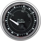 AutoMeter Chrono 2-1/16in 73E-10F Ohm Electric Fuel Level Gauge - Chrome thumbnail 2