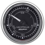 AutoMeter Chrono 2-1/16in 30in HG/30PSI Digital Stepper Motor Vacuum/Boost Gauge - Chrome thumbnail 2