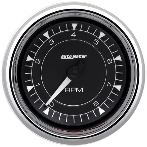 AutoMeter 3-3/8in 8K RPM In-Dash Tachometer Gauge - Chrome thumbnail 2