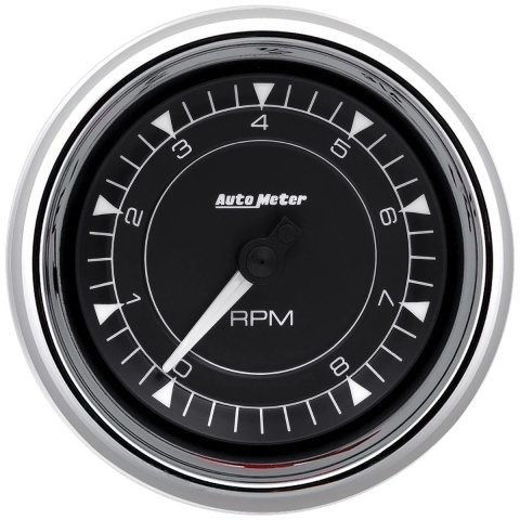 AutoMeter 3-3/8in 8K RPM In-Dash Tachometer Gauge - Chrome thumbnail 4
