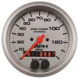 Autometer Marine Silver 3-3/8in. 140MPH GPS Speedometer Gauge thumbnail 8