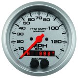 Autometer Marine Silver 3-3/8in. 140MPH GPS Speedometer Gauge thumbnail 9