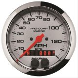Autometer Marine Chrome 3-3/8in 140MPH GPS Speedometer Gauge thumbnail 2