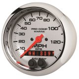 Autometer Marine Chrome 3-3/8in 140MPH GPS Speedometer Gauge thumbnail 7