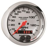 Autometer Marine Chrome 3-3/8in 140MPH GPS Speedometer Gauge thumbnail 9