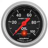 Autometer 2-1/16in Oil Pressure w/Peak & Warn 0-100 PSI Stepper Motor Sport-Comp thumbnail 1