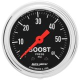 AutoMeter Gauge Boost 2-1/16in. 60 PSI Mechanical Traditional Chrome thumbnail 1