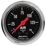 AutoMeter Gauge Air Pressure 2-1/16in. 150 PSI Mechanical Traditional Chrome thumbnail 1