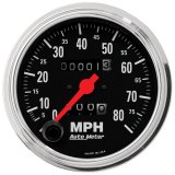 Autometer Traditional Chrome 3-3/8in 80 MPH Mechanical Speedometer thumbnail 1