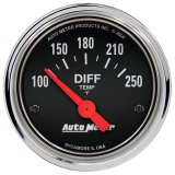 Autometer Traditional Chrome 2-1/16in 100-250 Deg F Electric Differential Temp Gauge thumbnail 1
