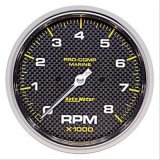 AutoMeter Marine Carbon Fiber 5in In-Dash Tachometer 0-8000 RPM thumbnail 1