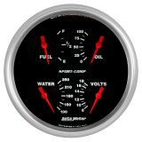 Autometer Quad 5in. 0-90 Ohm Electric Sport-Comp Gauge thumbnail 1