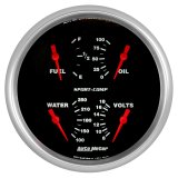 Autometer Quad 5in. 0-90 Ohm Electric Sport-Comp Gauge thumbnail 2