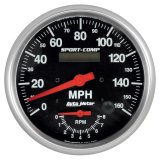 Autometer Tach/Speedo 5in. 160mph/8k RPM Electric Program Sport-Comp Gauge thumbnail 1