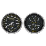 Autometer Carbon Fiber Gauge Kit 2pc Quad & Tach/Speedo 5in. thumbnail 1