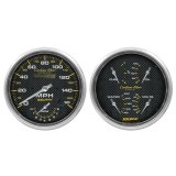 Autometer Carbon Fiber Gauge Kit 2pc Quad & Tach/Speedo 5in. thumbnail 2