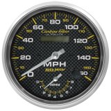 AutoMeter 160mph & 8k RPM Electric Program 5in. Carbon Fiber Gauge Tach/Speedo thumbnail 1
