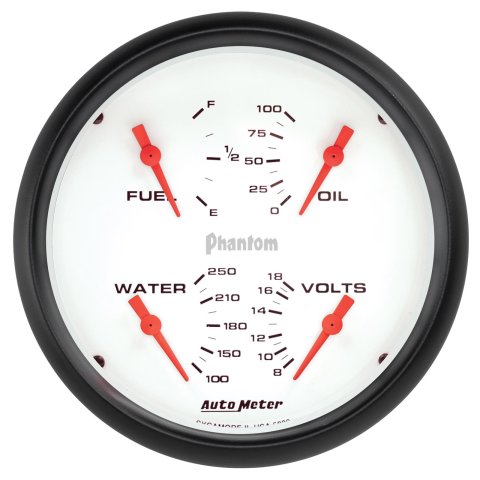 Autometer Phantom Quad 5in. Gauge 240OHm (E) - 33Ohm (F) Electric