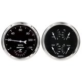 Auto Meter Old Tyme Black Quad & Tach/Speedo 5in. - 2 Pc. thumbnail 1