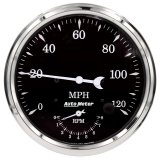 Auto Meter Old Tyme Black Tach/Speedo 5in. - 120mph & 8k RPM thumbnail 1