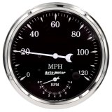 Auto Meter Old Tyme Black Tach/Speedo 5in. - 120mph & 8k RPM thumbnail 2