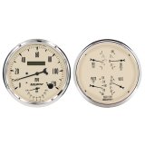 Autometer Antique Beige Quad & Tach/Speedo 5in. - 2 Pc. thumbnail 2