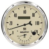 Autometer Antique Beige Tach/Speedo 5in. - 120mph & 8k RPM thumbnail 1