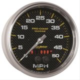 Autometer Speedometer Gauge 5 inch 50MPH GPS Marine Carbon Fiber thumbnail 3