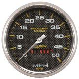 Autometer Speedometer Gauge 5 inch 50MPH GPS Marine Carbon Fiber thumbnail 4