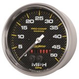 Autometer Speedometer Gauge 5 inch 50MPH GPS Marine Carbon Fiber thumbnail 6