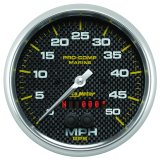 Autometer Speedometer Gauge 5 inch 50MPH GPS Marine Carbon Fiber thumbnail 9