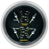 Autometer Marine Carbon Fiber 3-3/8in Gauge - 100PSI thumbnail 2