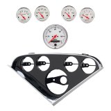 Autometer Arctic White Direct Fit Dash Kit 55-56 Chevrolet (1 x 3-3/8in. / 4 x 2-1/16in.) thumbnail 1
