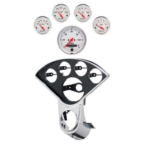 Autometer Arctic White Direct Fit Dash Kit 55-59 Chevy Truck (1 x 3-3/8in. / 4 x 2-1/16in.)