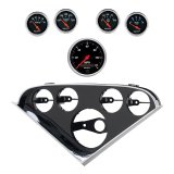 Autometer Designer Black Direct Fit Dash Kit 55-56 Chevrolet (1 x 3-3/8in. / 4 x 2-1/16in.) thumbnail 1