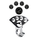 Autometer Old Tyme Black Direct Fit Dash Kit 55-59 Chevy Truck (1 x 3-3/8in. / 4 x 2-1/16in.) thumbnail 1
