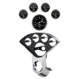 Autometer Old Tyme Black Direct Fit Dash Kit 55-59 Chevy Truck (1 x 3-3/8in. / 4 x 2-1/16in.) thumbnail 2