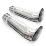 Stainless Works Elf Ear Exhaust Tips 2 1/4in Body 2 1/4in ID Inlet thumbnail 3