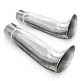 Stainless Works Elf Ear Exhaust Tips 3in Body 3in ID Inlet thumbnail 6