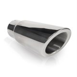 Stainless Works Double Wall 30 Deg Slash Cut Exhaust Tip 3in Body 2 1/4in ID thumbnail 1