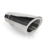 Stainless Works Double Wall Slash Cut Exhaust Tip - 3 1/2in Body 2 1/4in ID thumbnail 4