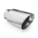 Stainless Works Conical Double Wall Slash Cut Exhaust Tip - 4in Body 3in Inlet thumbnail 2