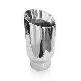Stainless Works Conical Double Wall Slash Cut Exhaust Tip - 4in Body 3in Inlet thumbnail 4