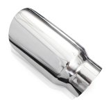 Stainless Works Conical Double Wall Slash Cut Exhaust Tip - 4in Body 3in Inlet thumbnail 5